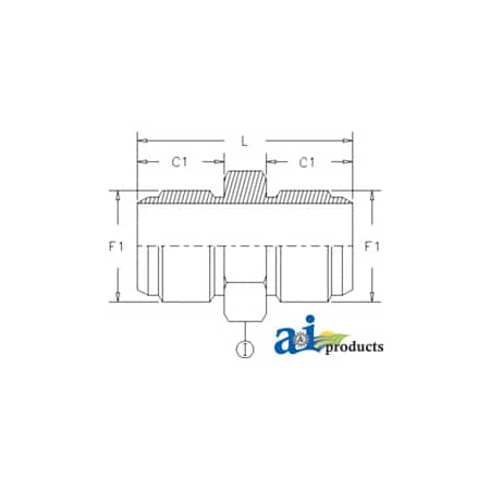 A & I Products Straight Union JIC Male- JIC Male, 2 pk 1.75" x4" x1.75" A-2403-05-05